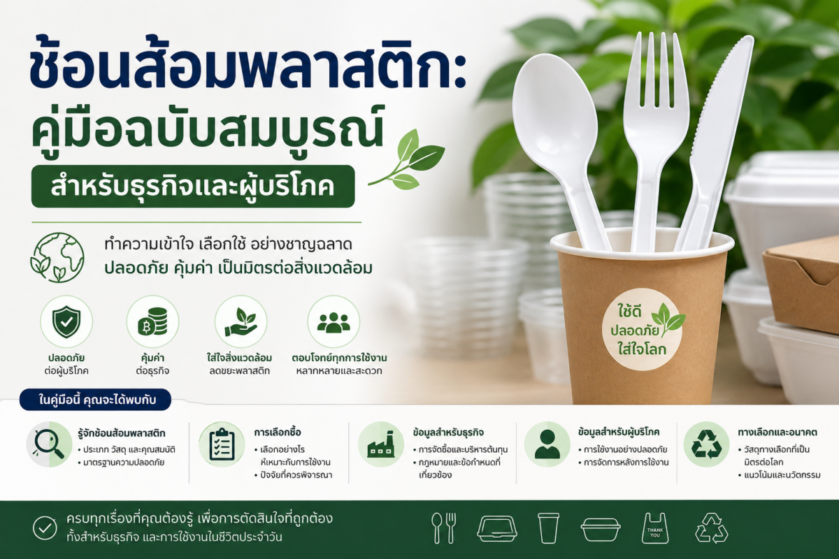 ช้อนส้อมพลาสติก hokogogreen โรงงานผลิตช้อนส้อม ช้อนพลาสติก ส้อมพลาสติก ช้อนขนม